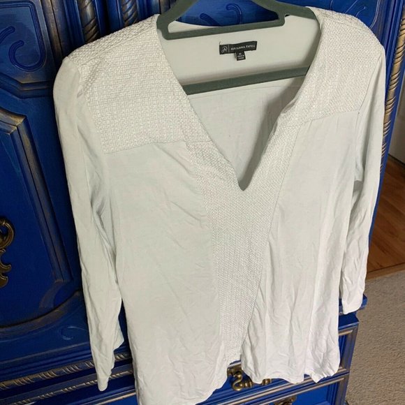 Adrianna Papell Tops - Adrianna Papell White Shirt Women's Size Medium